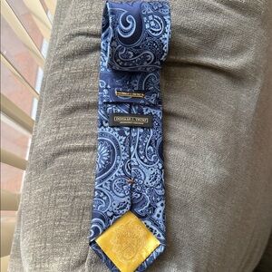 Donald Trump Blue Paisley Silk Tie